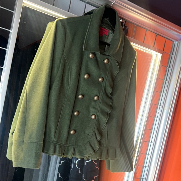 ☀️✨ Golden Hour Glamour: Coffee Shop New York Marigold Wool-Blend Peacoat 🧥💎